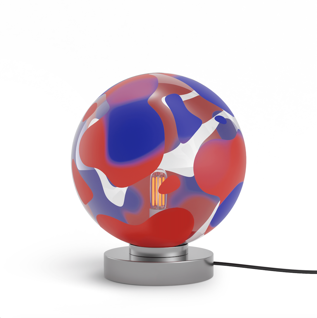 lampe Velvet Dream rouge et bleue